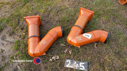 2 x drainage hopper and trap 100mm dia