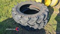 Pair of 11.2-24 BKT tyres 99%