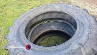 Pair of 16.9-34 tyres 60%, good - 4
