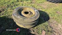 Pair front tractor wheels