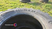 2 x tyres for loadall, 460/70 R24 - 3