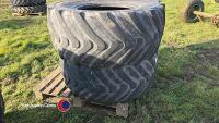 2 x tyres for loadall, 460/70 R24 - 4