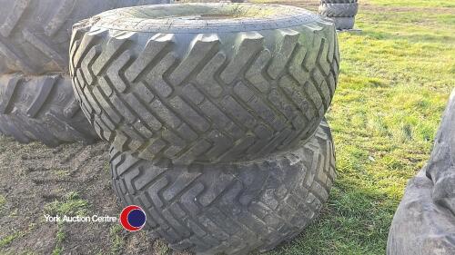 Pair of slurry tanker flotation wheels