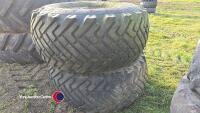 Pair of slurry tanker flotation wheels