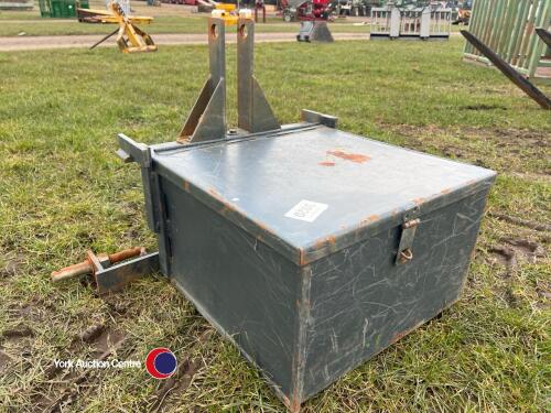 Trator front mounted tool/storage box