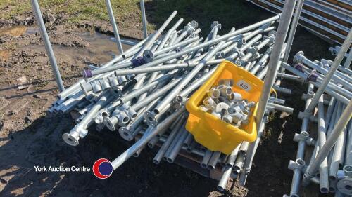 Quantity to pallet of shop display scaffolding tubes