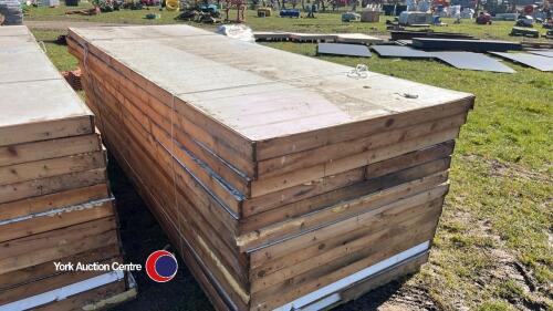 12 x plastic backed insulation panels, 12ft x 4ft x 3in thick