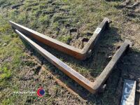 Set of forklift pallet tines