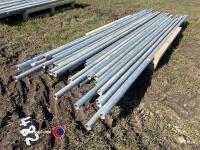30 x 8ft x 1.5in dia galvanised tubes - 3