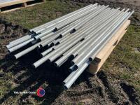 Quantity of 6ft x 1.5in dia galvanised tubes - 3