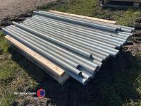 Quantity of 5ft x 1.5in dia galvanised tubes