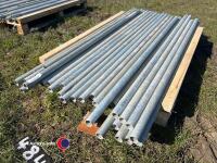 Quantity of 5ft x 1.5in dia galvanised tubes - 3