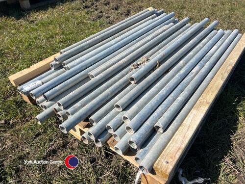 Quantity of 4ft x 1.5in dia galvanised tubes