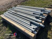 Quantity of 4ft x 1.5in dia galvanised tubes - 2