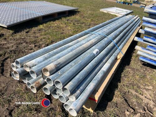 28 x 10ft galvanised scaffold poles