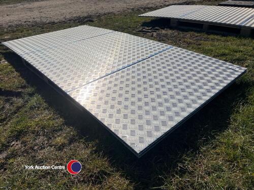 5 x 8ft x 4ft Ali chequer plate, as new