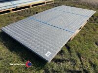 5 x 8ft x 4ft Ali chequer plate, as new - 2