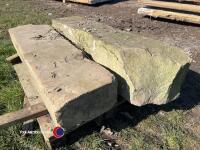 2x yorkshire stone pillars - 2