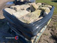 5m per pallet of gritstone reclaimed random size walling - 3