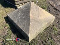 Sandstone reclaimed pier caps