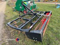 6ft horse arena tractor mounted leveller, 3 rows of tines with compacting roller, very good condition - 3