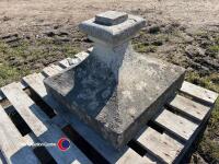 Limestone plinths