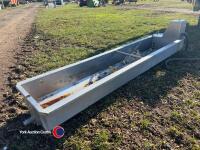 Stainless steel tipping water trough 2.4m long including ball valves - 2