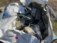 Bulk bag of black granite cobbles - 2