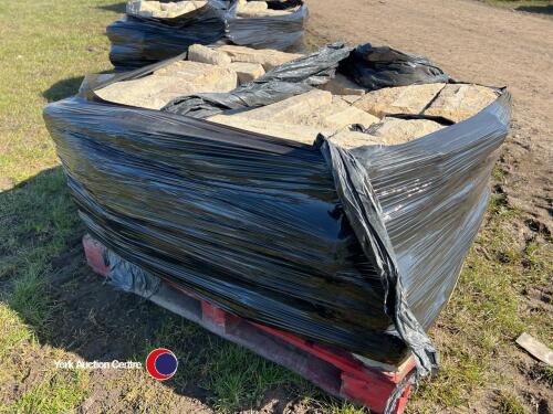 Reclaimed sandstone walling