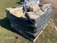 Reclaimed sandstone walling