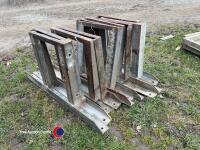 5 x pairs galvanised water trough wall fixing brackets - 2