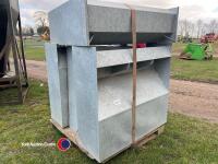 4 galvanised hopper feed troughs - 2