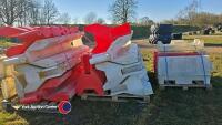 12 x 6ft x 3ft plastic site or road barriers - 2