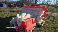 12 x 6ft x 3ft plastic site or road barriers - 3