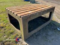 Heavy duty cast iron slotted engineers bench - 3