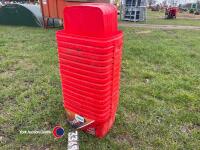 15 x red buckets with lids - 2