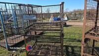 Two metal storage crates