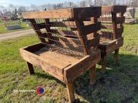 2 x calf troughs