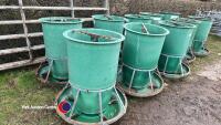 10 x Osborne big wheel pig feeders - 2