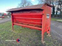 Portequip single sided bull beef feeder, 10ft long - 1100kg hopper capacity
