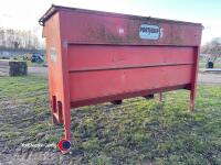 Portequip single sided bull beef feeder, 10ft long - 1100kg hopper capacity - 4