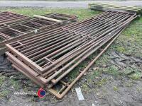 6 x metal stock gates, heavy duty, 4.8m x 1.2m