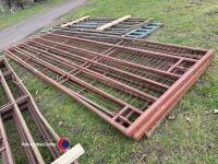 3 x heavy duty stock gates, mesh covers, 4.8m x 1.6m