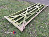 2 x 12ft wooden gates - 3