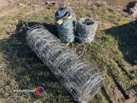 3 x reels barbed wire and sheep wire