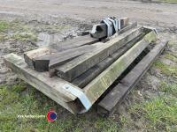 Post and rail decorative fencing with metal brackets - 3