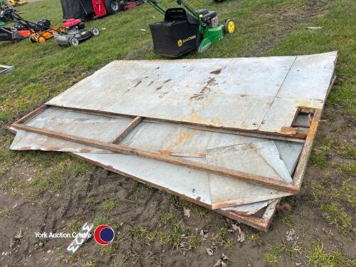 2 x sheeted gates, approx 9ft