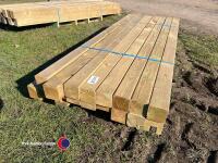 17 x 6ft6in x 3.5in x 3.5in tanalised posts - 3