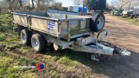 Ifor Williams tipper trailer, refurbished with Graham Edwards parts, working, key in office - 2