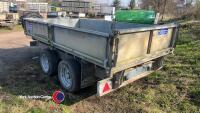 Ifor Williams tipper trailer, refurbished with Graham Edwards parts, working, key in office - 3